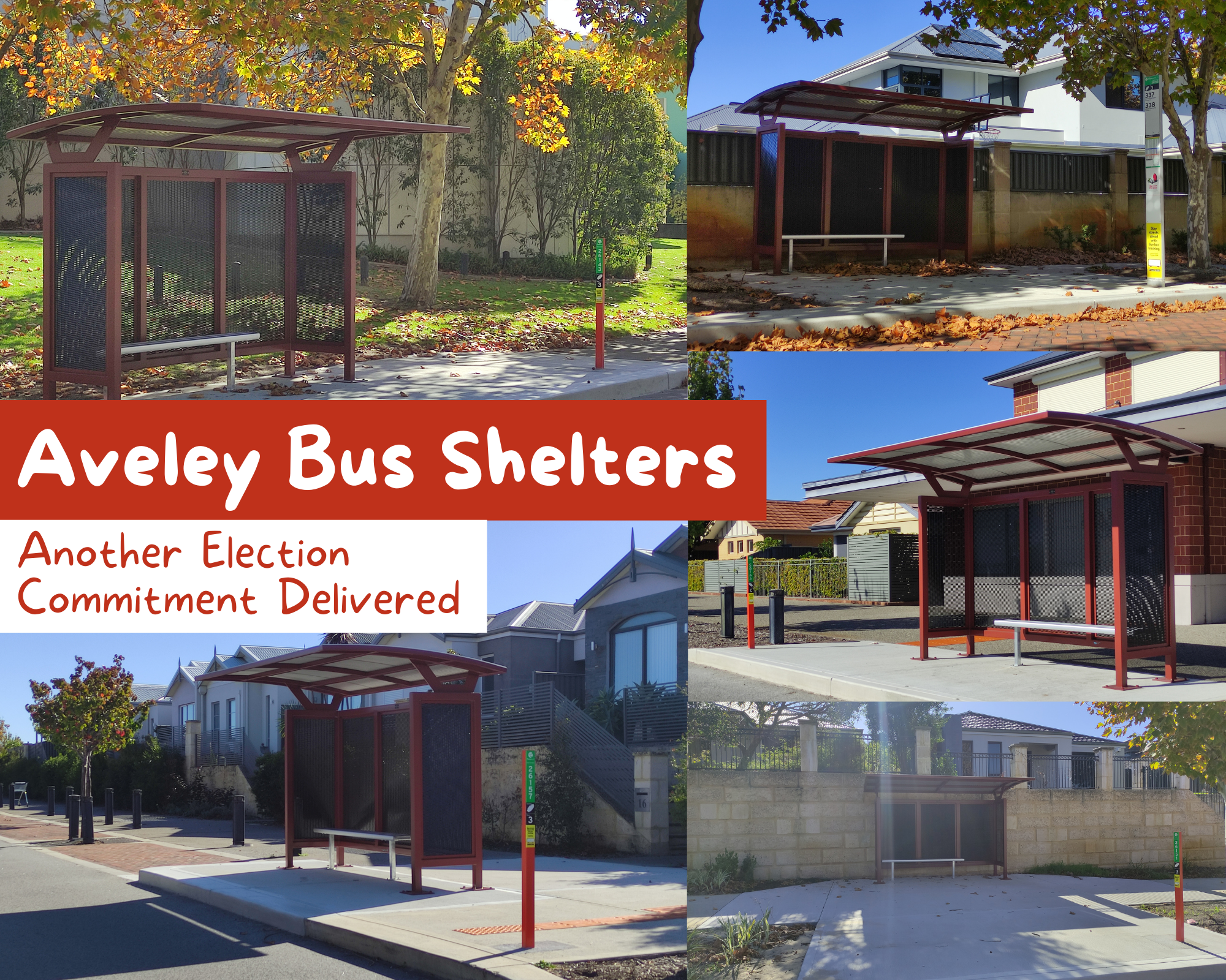 BUS SHELTERS TO PROVIDE COMFORT TO AVELEY BUS USERS Main Image